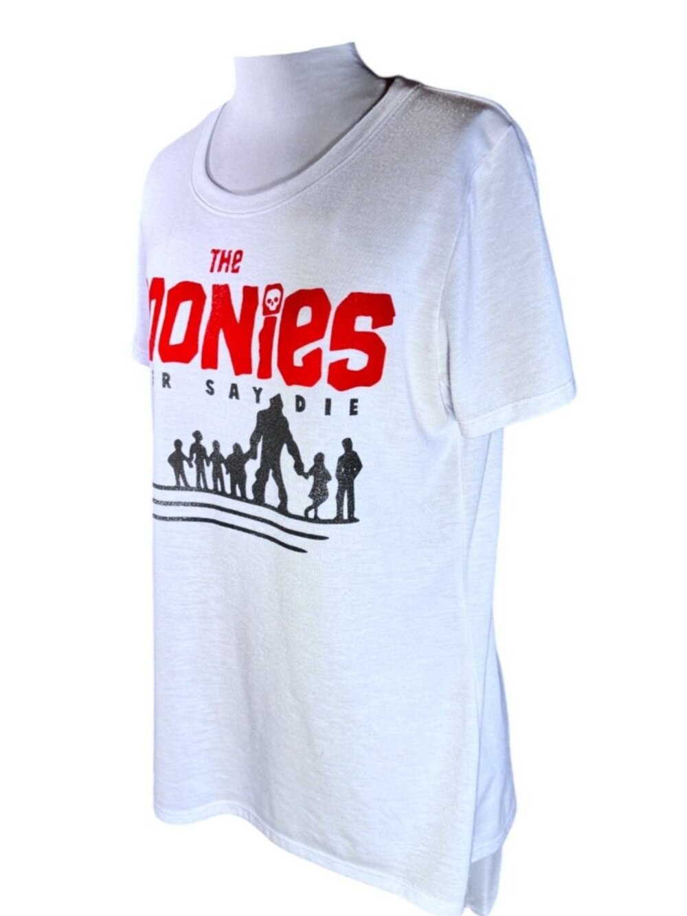 The Goonies Movie Tee Womens White Red Black Graphics - Picture 3 of 7